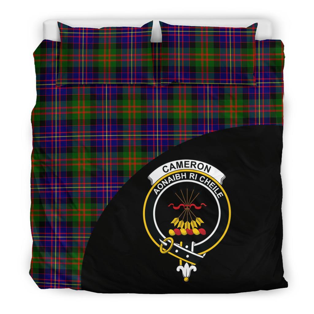 Cameron of Erracht Modern Tartan Crest Wave Bedding Set