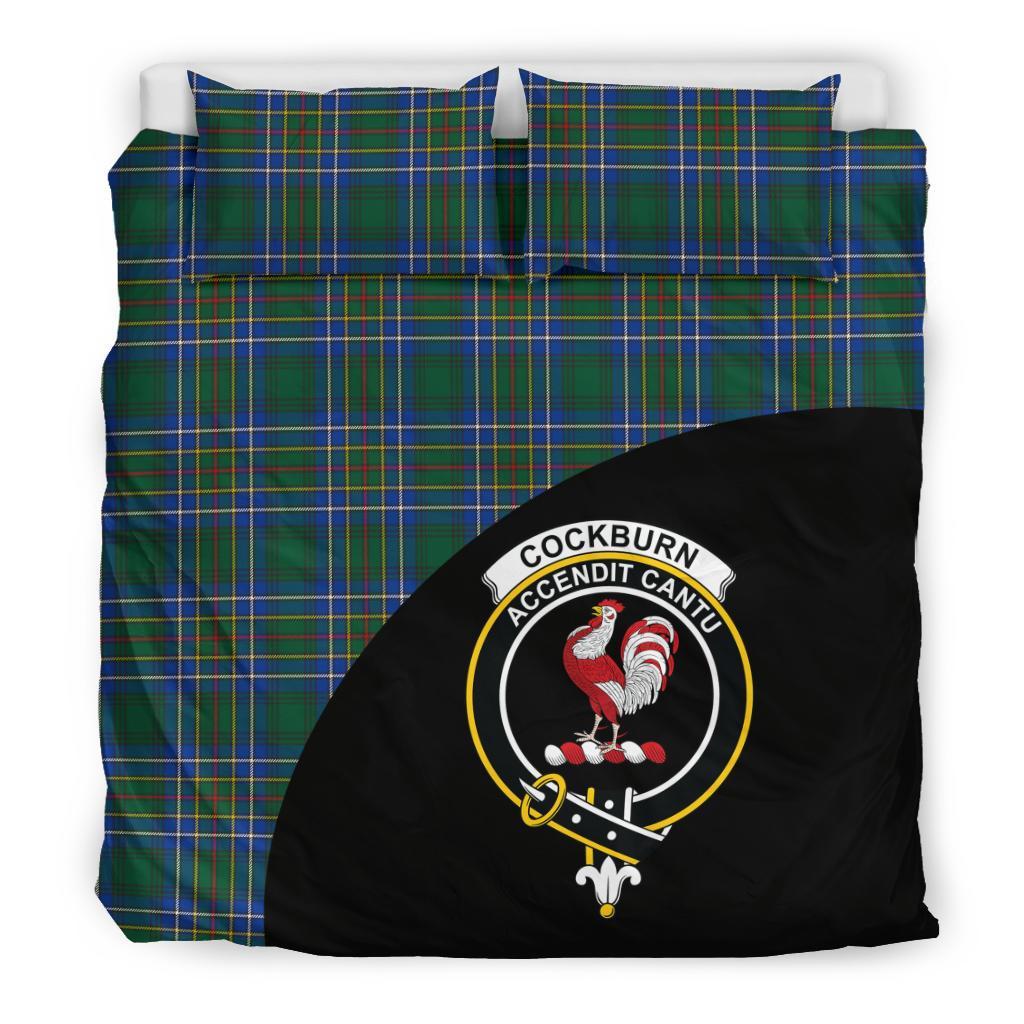 Cockburn Ancient Tartan Crest Wave Style Bedding Set