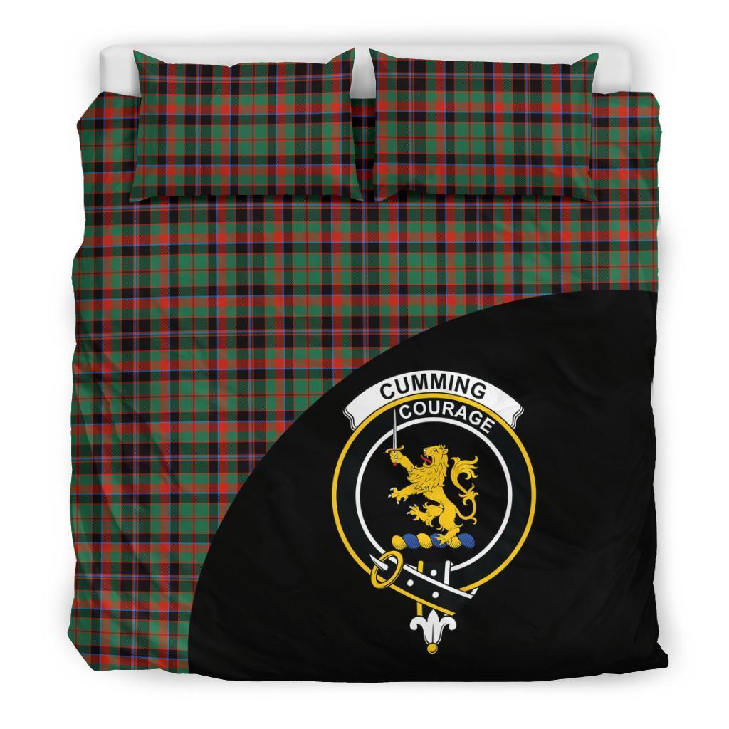 Cumming Hunting Ancient Family Tartan Crest Wave Style Bedding Set