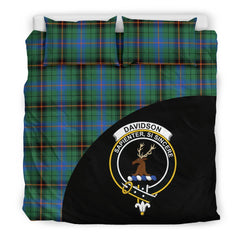 Davidson Ancient Family Tartan Crest Wave Style Bedding Set