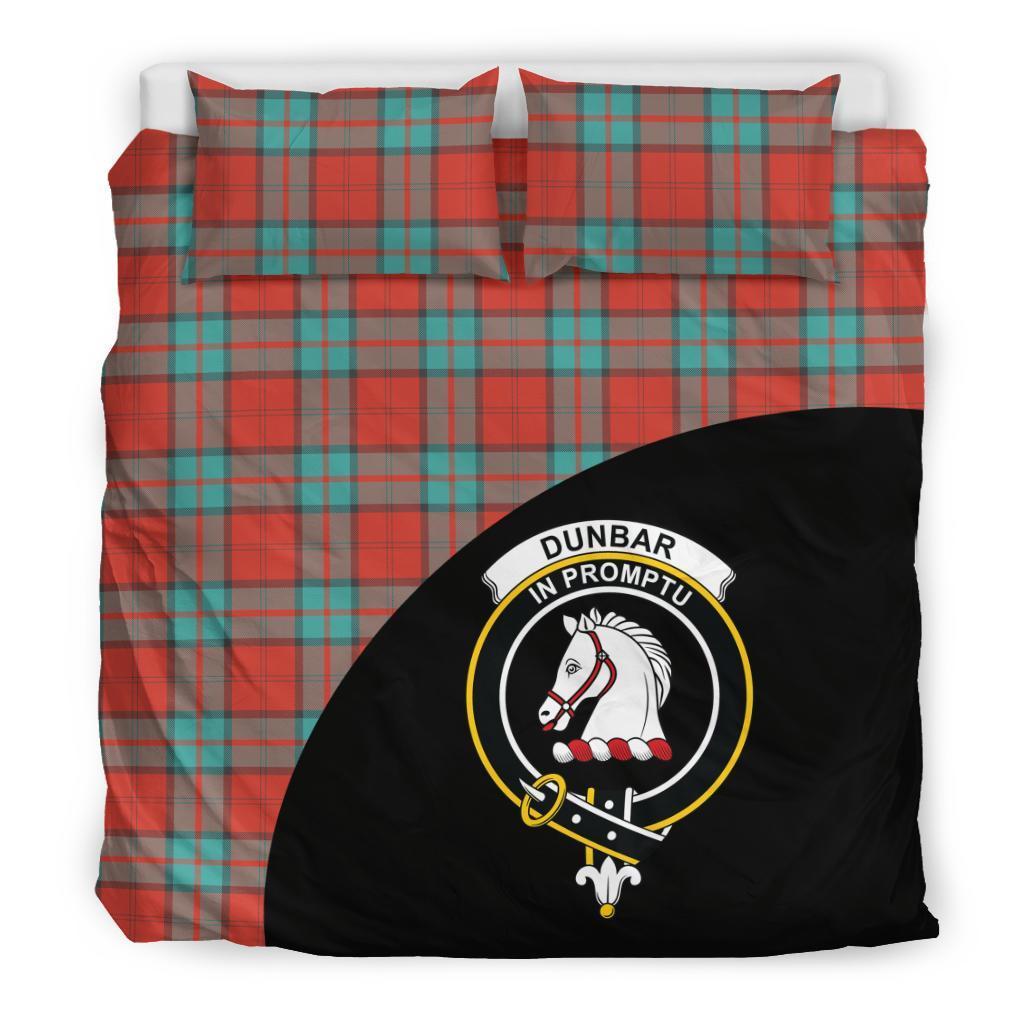 Dunbar Ancient Family Tartan Crest Wave Style Bedding Set