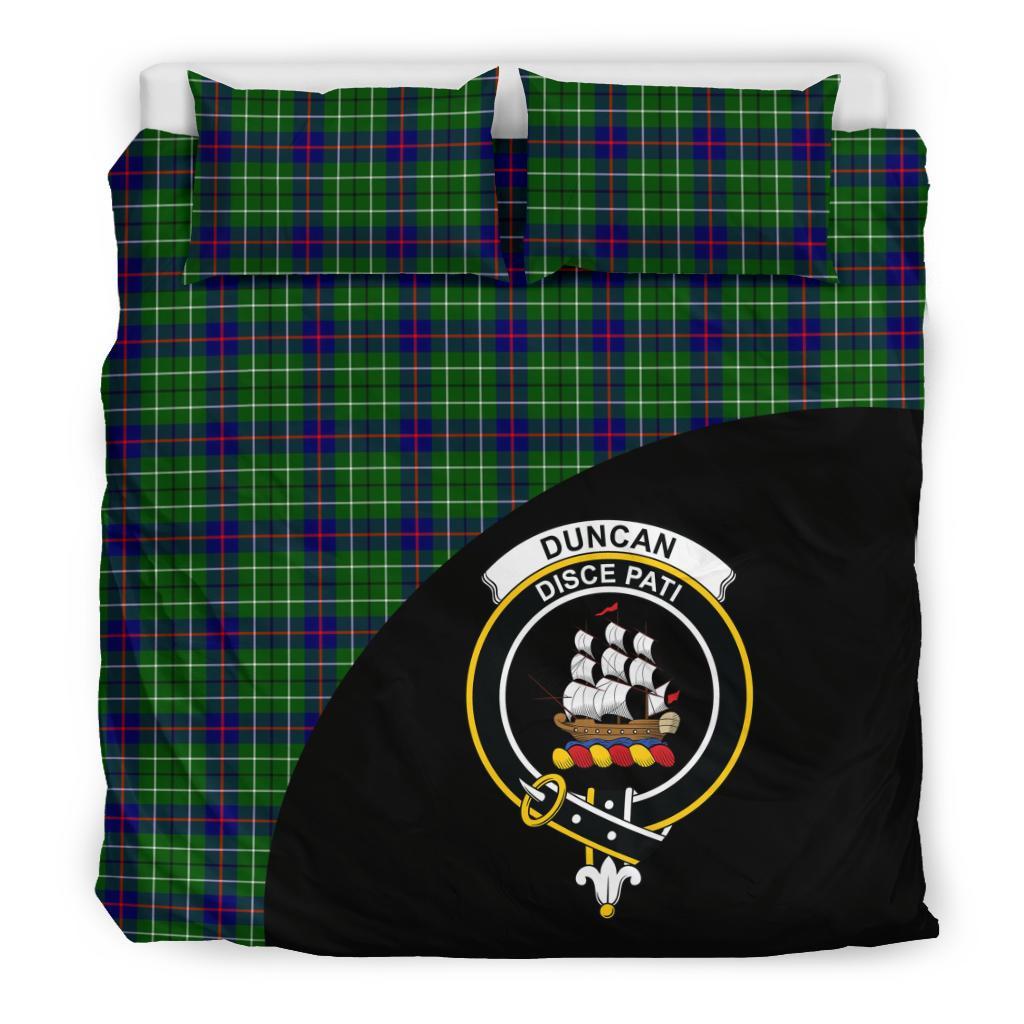 Duncan Modern Tartan Crest Wave Style Bedding Set