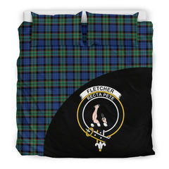 Fletcher Ancient Family Tartan Crest Wave Style Bedding Set