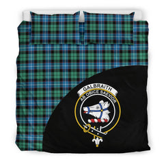 Galbraith Ancient Family Tartan Crest Wave Style Bedding Set