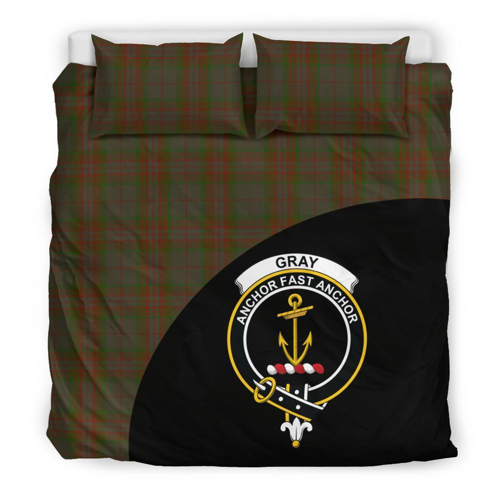 Gray Family Tartan Crest Wave Style Bedding Set