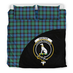 Hunter Ancient Family Tartan Crest Wave Style Bedding Set