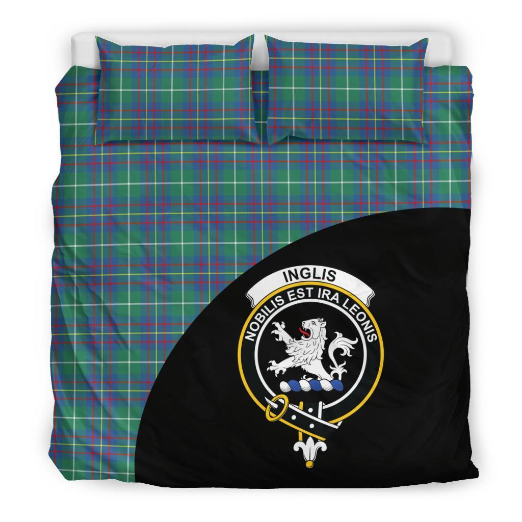 Inglis Ancient Family Tartan Crest Wave Style Bedding Set