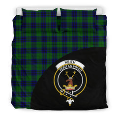 Keith Modern Tartan Crest Wave Bedding Set