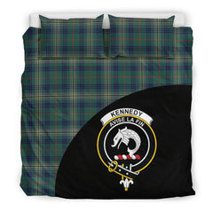 Kennedy Modern Tartan Crest Wave Bedding Set