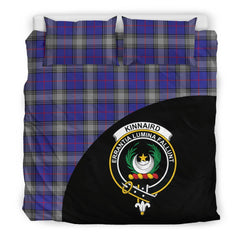 Kinnaird Family Tartan Crest Wave Style Bedding Set