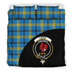 Laing Family Tartan Crest Wave Style Bedding Set