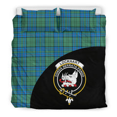 Lockhart Family Tartan Crest Wave Style Bedding Set