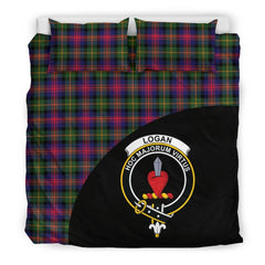 Logan Modern Tartan Crest Bedding Set - Wave Style