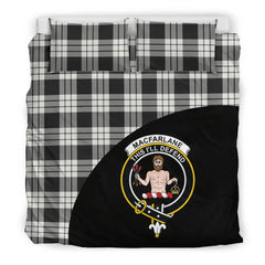 MacFarlane Black And White Ancient Tartan Bedding Set