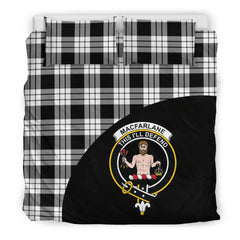 MacFarlane Black & White Family Tartan Wave Style Bedding Set