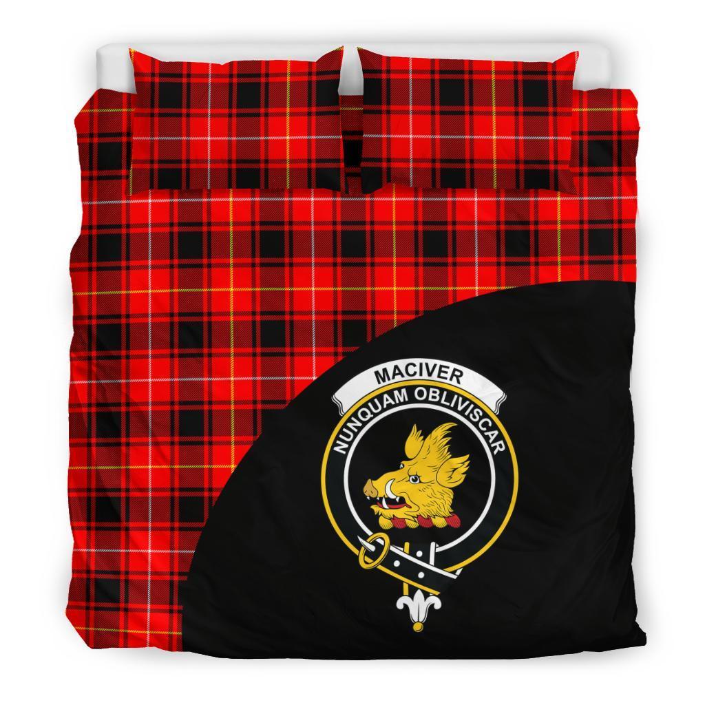 MacIver Modern Family Tartan Crest Wave Style Bedding Set