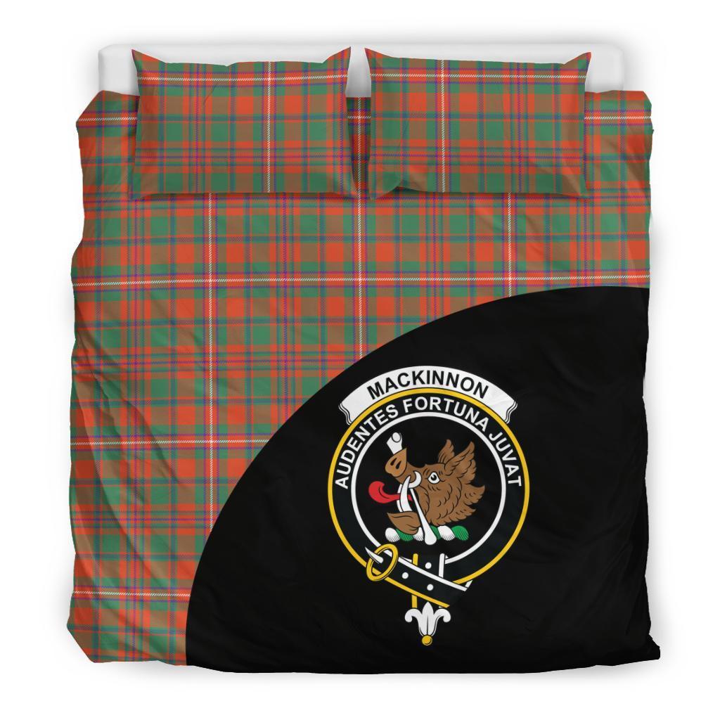 MacKinnon Ancient Family Tartan Crest Wave Style Bedding Set