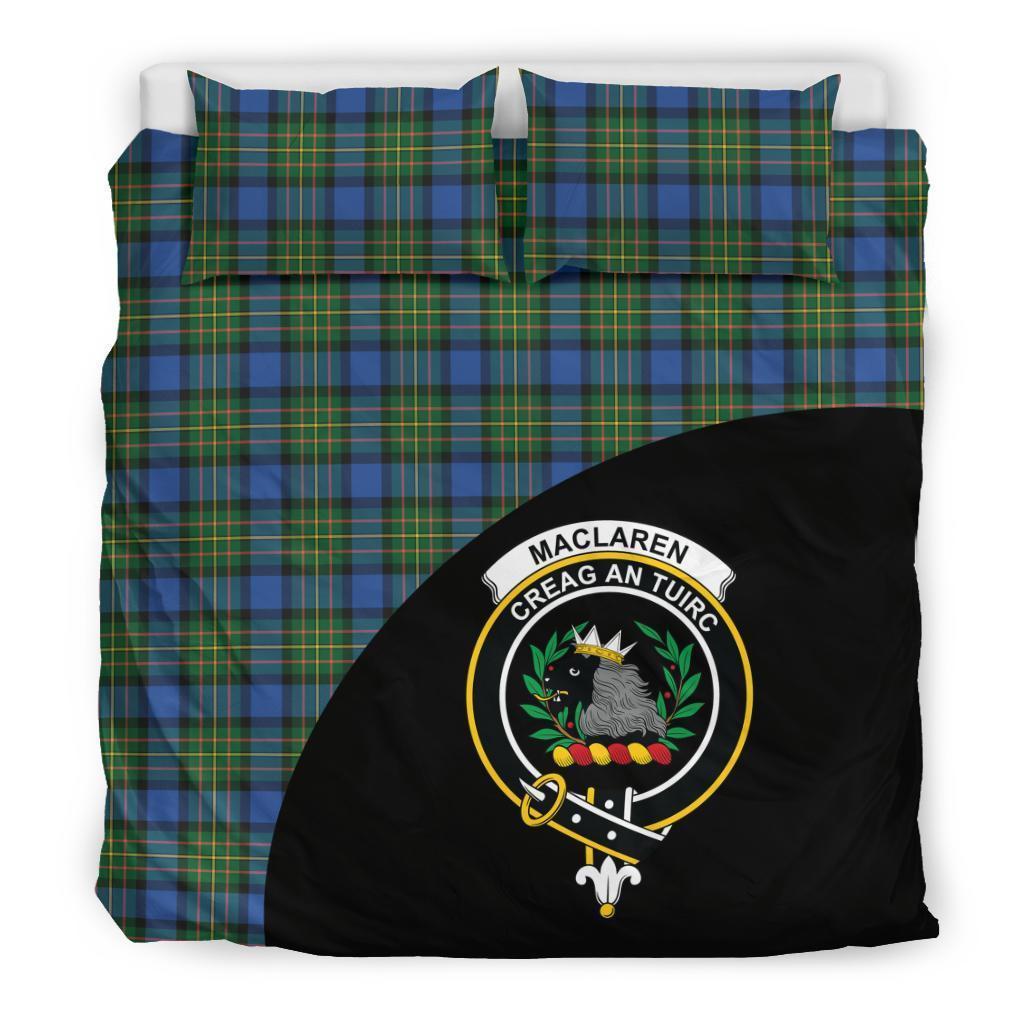 MacLaren Ancient Family Tartan Crest Wave Style Bedding Set