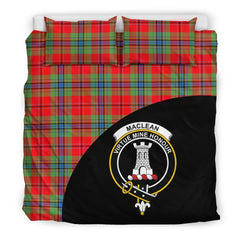 MacLean of Duart Modern Family Tartan Crest Wave Style Bedding Set