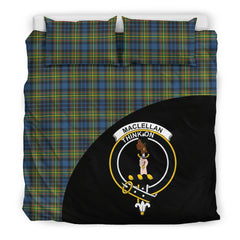 MacLellan Ancient Family Tartan Crest Wave Style Bedding Set