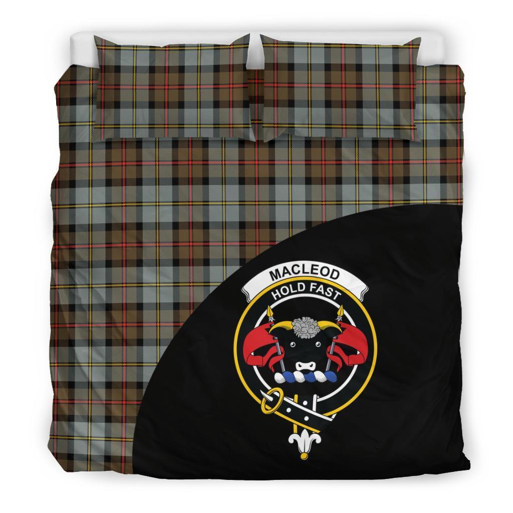 MacLeod of Harris Weathered Family Tartan Crest Wave Style Bedding Set