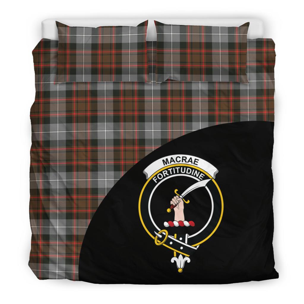 MacRae Hunting Weathered Tartan Crest Bedding Set