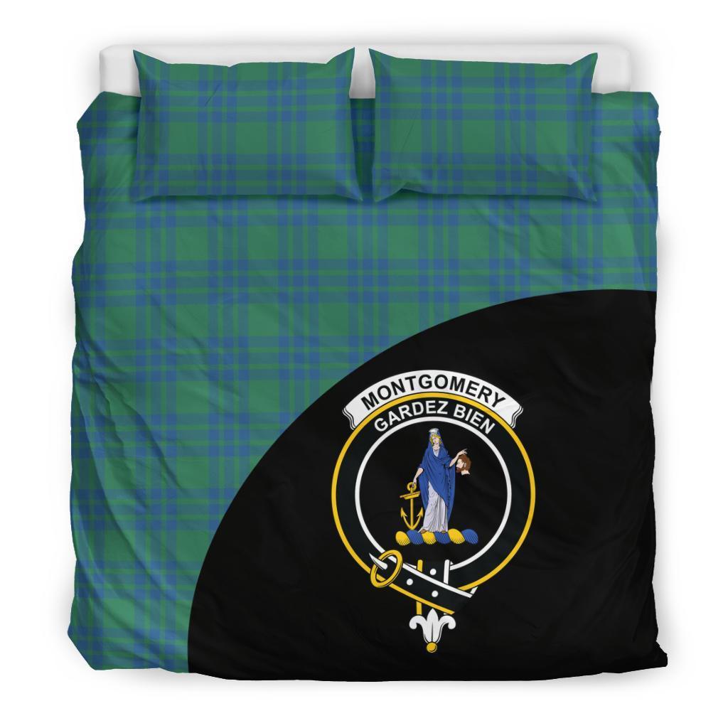 Montgomery Ancient Family Tartan Crest Wave Style Bedding Set