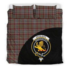 Nicolson Hunting Weathered Family Tartan Crest Wave Style Bedding Set