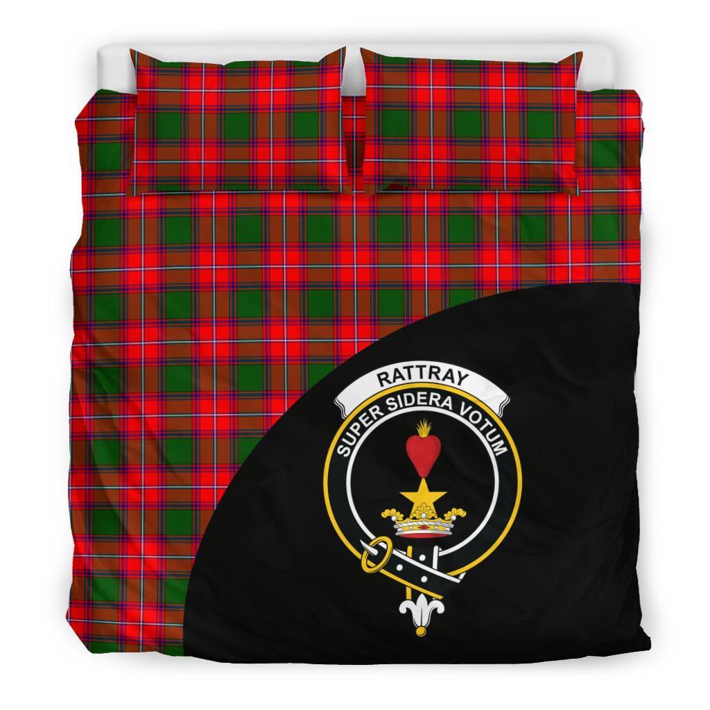 Rattray Modern Family Tartan Crest Wave Style Bedding Set