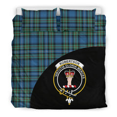 Robertson Hunting Ancient Family Tartan Crest Wave Style Bedding Set