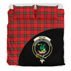 Seton Modern Family Tartan Crest Wave Style Bedding Set