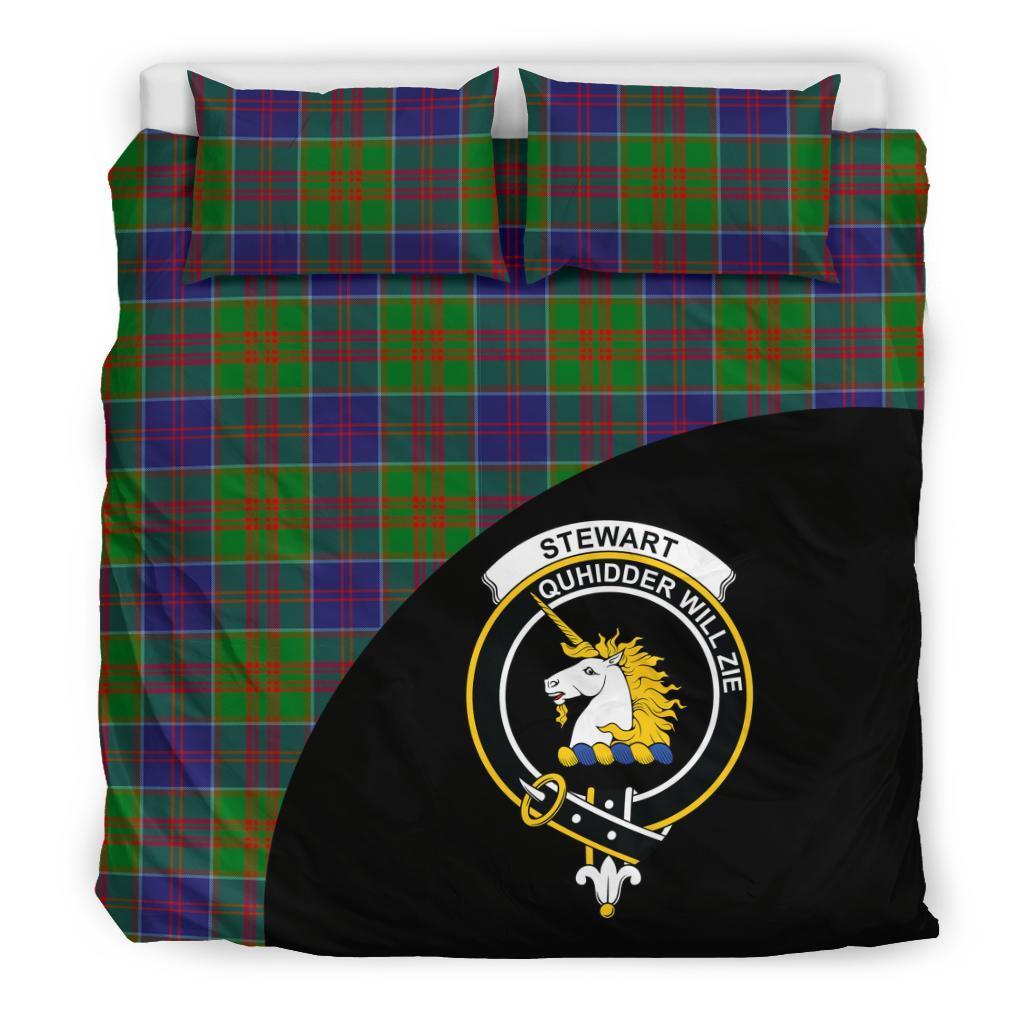 Stewart of Appin Hunting Modern Family Tartan Crest Wave Style Bedding Set