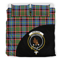 Stirling & Bannockburn District Family Tartan Crest Wave Style Bedding Set