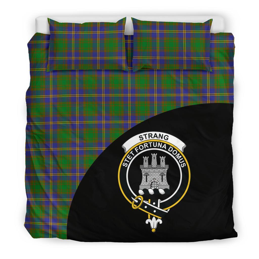 Strange of Balkaskie Family Tartan Crest Wave Style Bedding Set