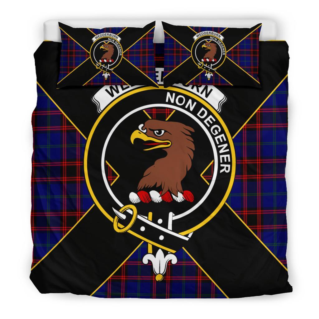 Wedderburn Tartan Crest Bedding Set - Luxury Style