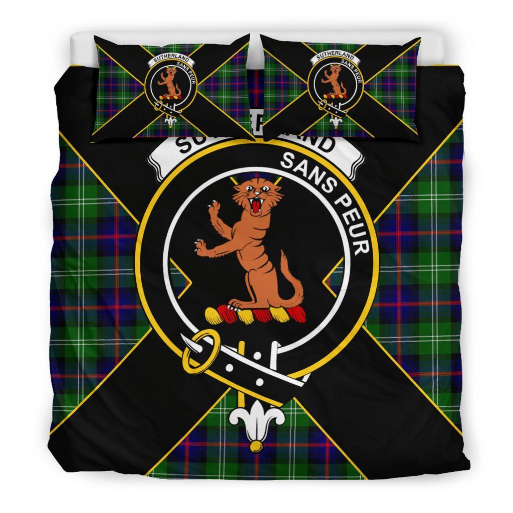 Sutherland I Tartan Crest Bedding Set - Luxury Style