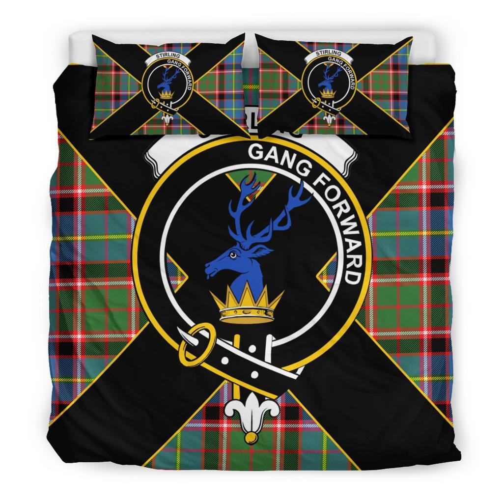 Stirling (of Cadder-Present Chief) Tartan Crest Bedding Set - Luxury Style