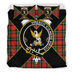 Stewart (High Stewards) Tartan Crest Bedding Set - Luxury Style