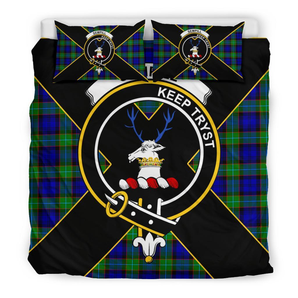 Sempill Tartan Crest Bedding Set - Luxury Style