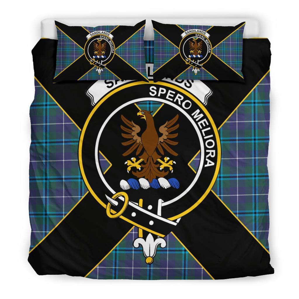 Sandilands Tartan Crest Bedding Set - Luxury Style