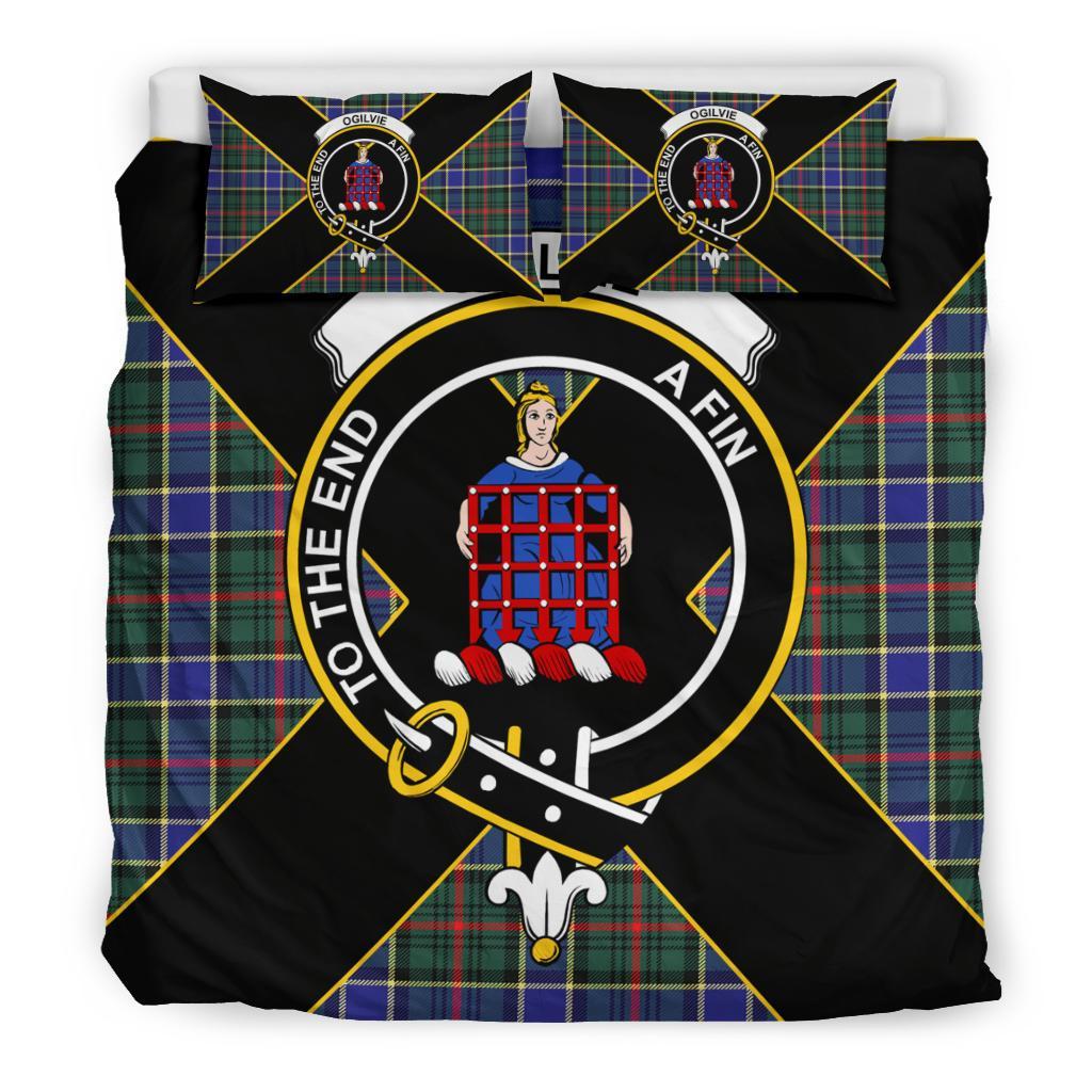 Ogilvie Tartan Crest Bedding Set - Luxury Style