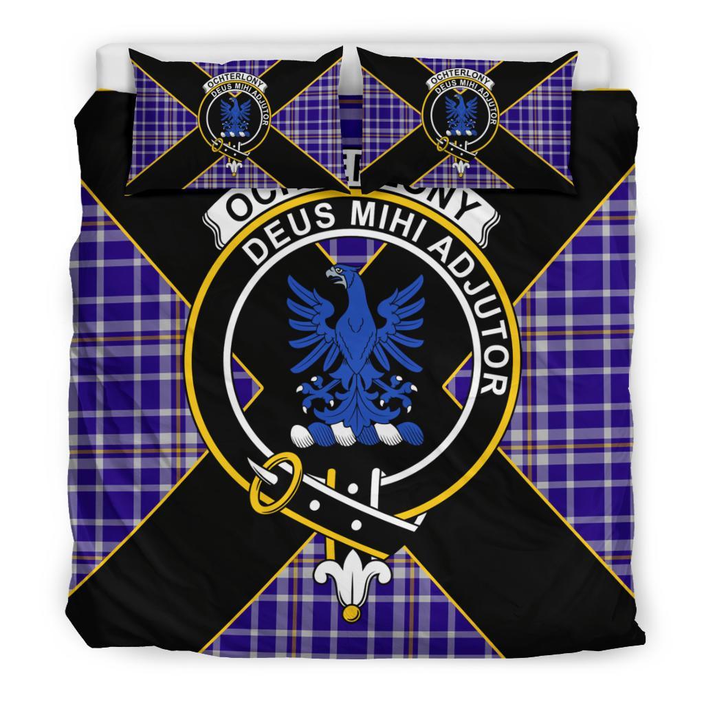 Ochterlony Tartan Crest Bedding Set - Luxury Style