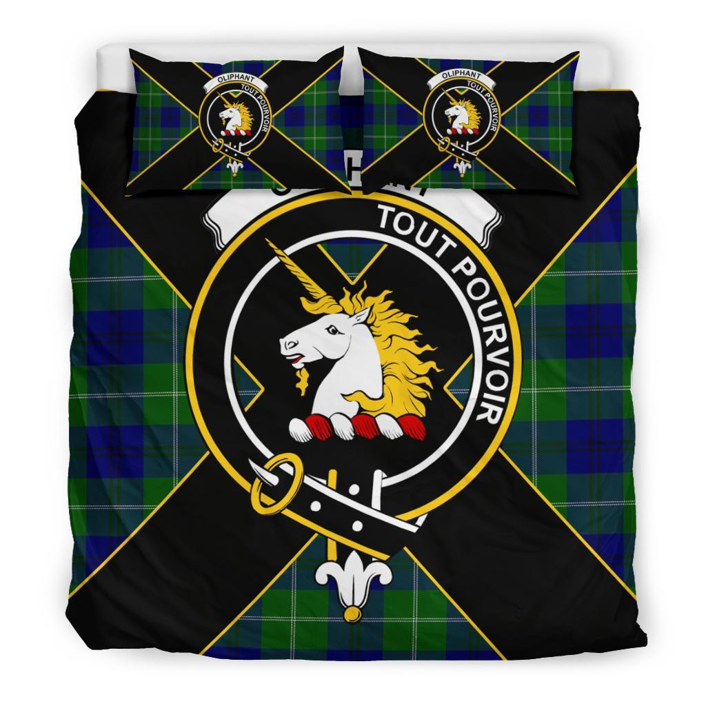 Oliphant Tartan Crest Bedding Set - Luxury Style