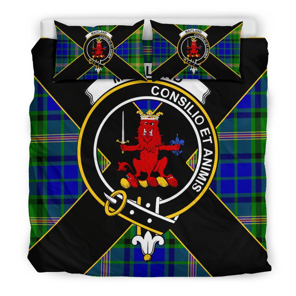 Maitland Tartan Crest Bedding Set - Luxury Style