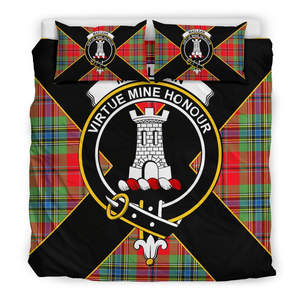 MacLean Tartan Crest Bedding Set - Luxury Style