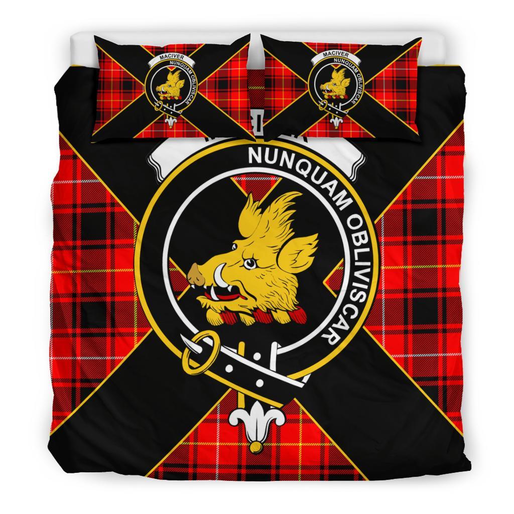 MacIver Tartan Crest Bedding Set - Luxury Style