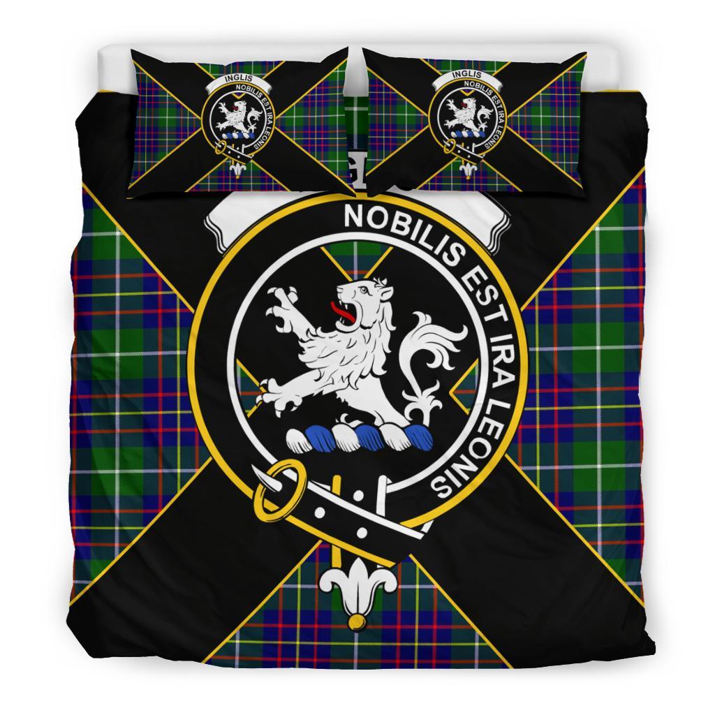 Inglis Tartan Crest Bedding Set - Luxury Style