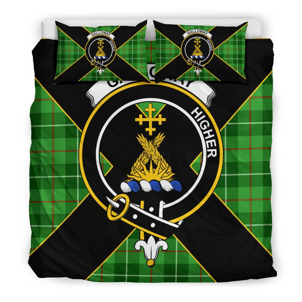 Galloway Tartan Crest Bedding Set - Luxury Style