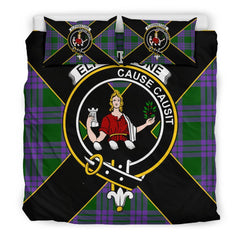 Elphinstone Tartan Crest Bedding Set - Luxury Style