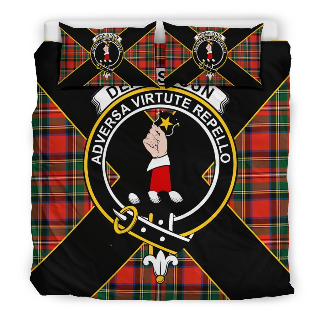 Dennistoun Tartan Crest Bedding Set - Luxury Style